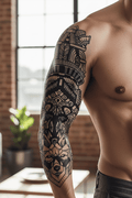 Kurt Figürlü 12 Saat Sonra Kararan Geçici Kol Dövme Tattoo