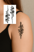 Geçici Kılıç Figürlü Mini Dövme Tattoo