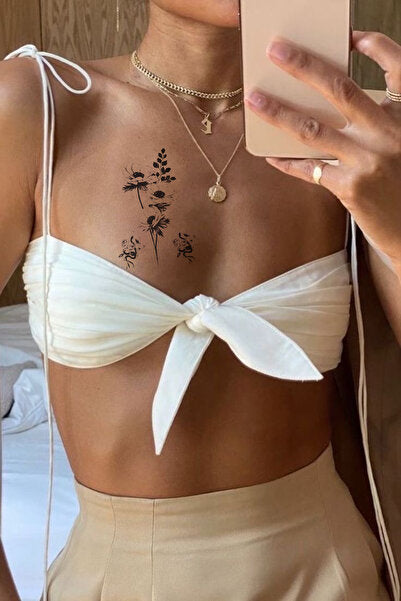 Çiçek Rose Omuz Geçici Dövme Tattoo