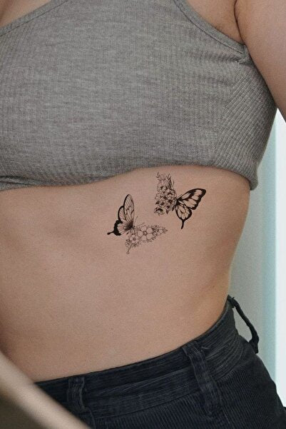 Butterfly Kelebek Vücut Göğüs Geçici Dövme Tattoo