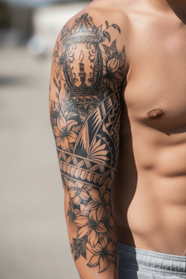 Çiçek Figürlü 12 Saat Sonra Kararan Geçici Kol Dövme Tattoo