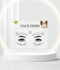 Holografik Kalpli Kendinden Yapışkanlı Kristal Yüz Taşı Face Sticker