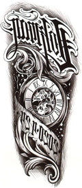 Saat Figürlü Geçici Dövme, Tattoo, Erkek Geçici Dövme, Kol Dövmesi