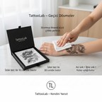 Yılan Snake ve Çiçek Göğüs Arası Geçici Dövme Tattoo