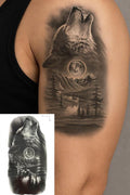 Geçici Kurt Figürlü Dövme Tattoo