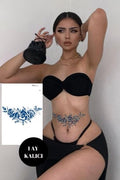 Çicek Figürlü 12 Saat Sonra Kararan Geçici Dövme Tattoo