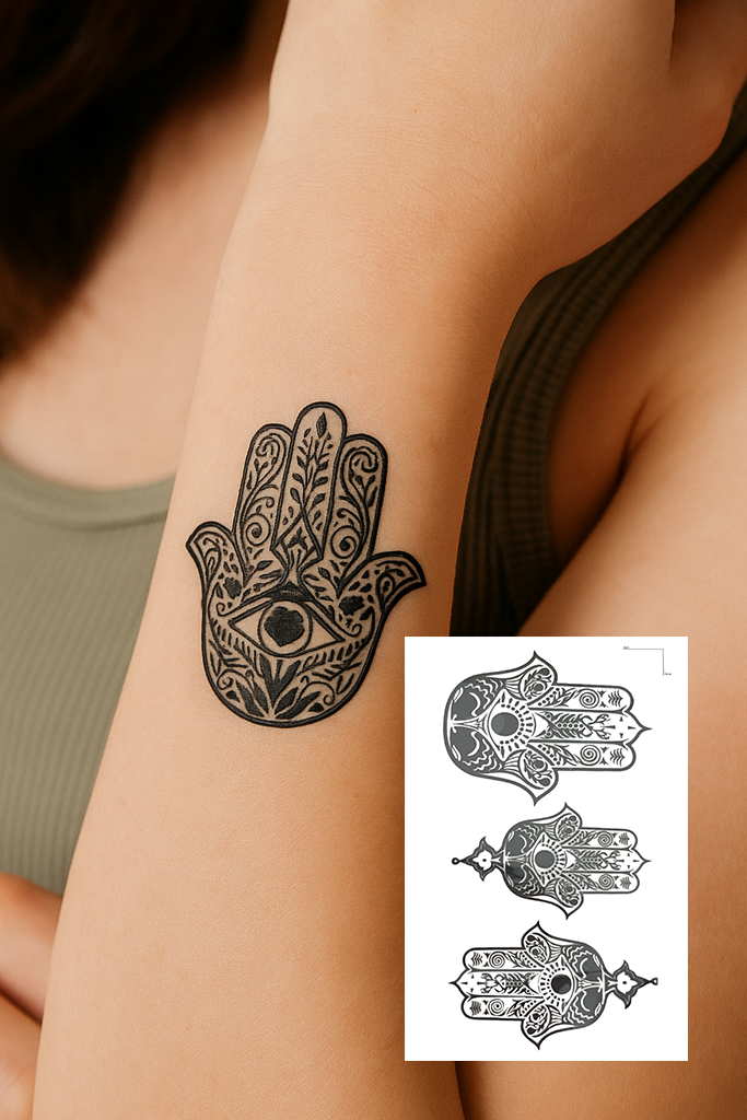 Geçici Rabia Ana Eli Figürlü Mini Dövme Tattoo