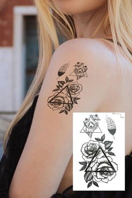 Geçici Çiçek Figürlü Mini Dövme Tattoo