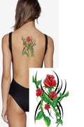 Geçici Gül Figürlü Dövme Tattoo