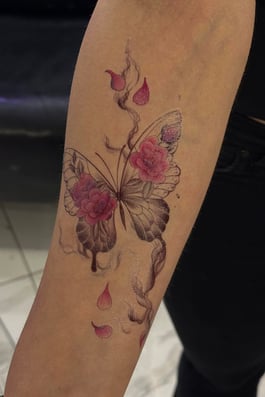 Geçici Kelebek Figürlü Dövme Tattoo