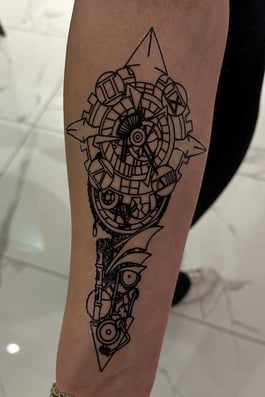Geçici Mekanik Figürlü Dövme Tattoo