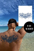 Kurukafa Figürlü 12 Saat Sonra Kararan Geçici Dövme Tattoo